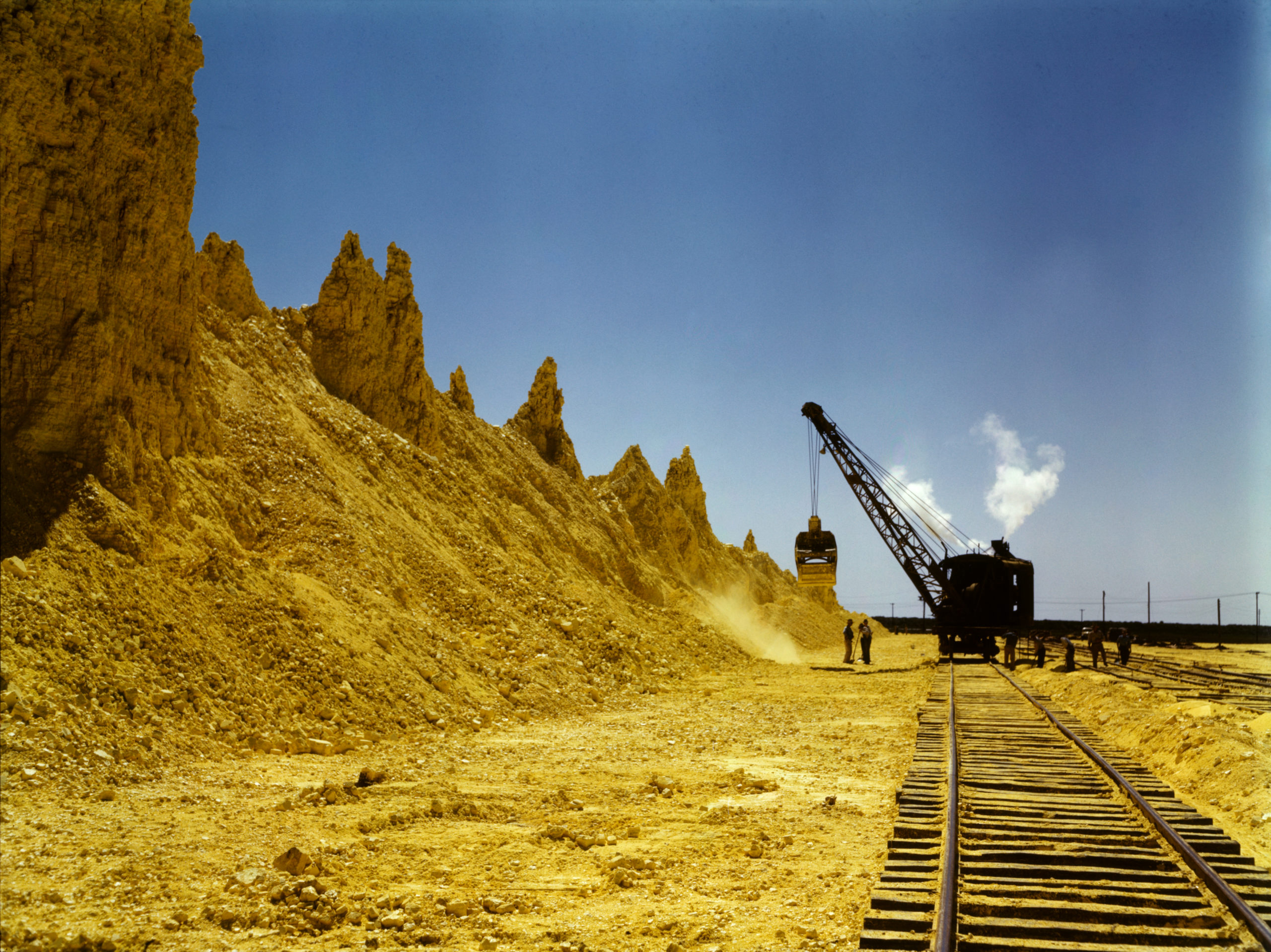 Carrière de soufre au Texas en 1943